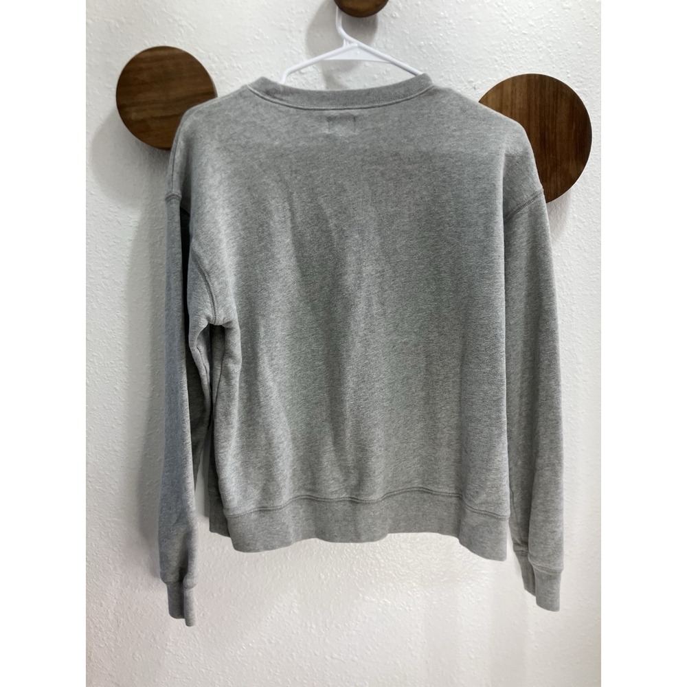 Crewcuts J‎ Crew Sweatshirt Kids XL 12-14 Gray Embroidered Ski Dog Crew Pullover - Picture 3 of 4
